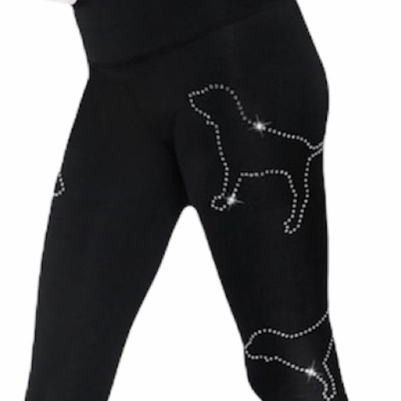 Victoria Secret PINK RHINESTONE BLING DOG LEGGINGS SOLD - Picture 3 of 8